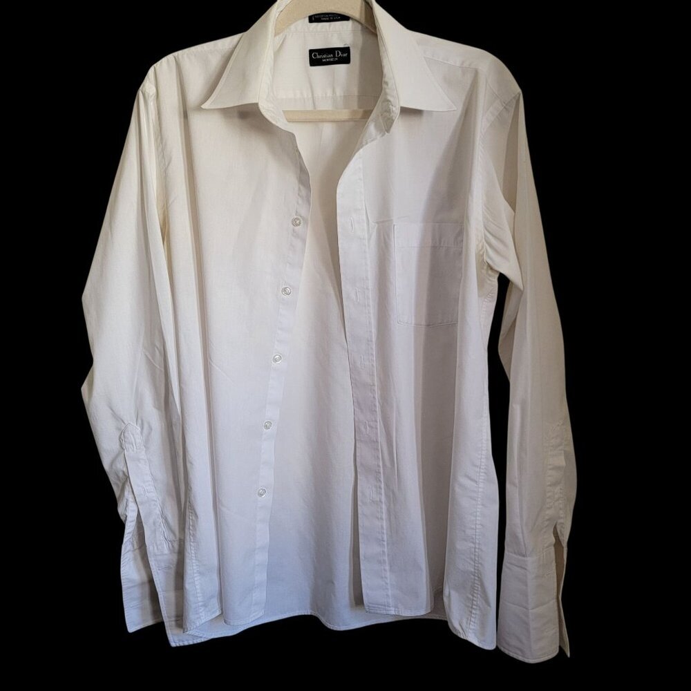 Christian Dior Monsieur White Button-Up Long Sleeve Shirt 34